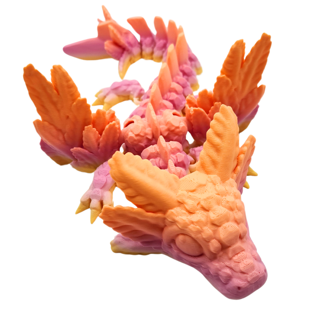 Kleiner Axolotl Drache mit Flügel