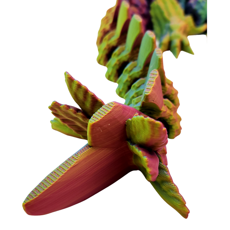 Großer Axolotl Drache mit Flügel