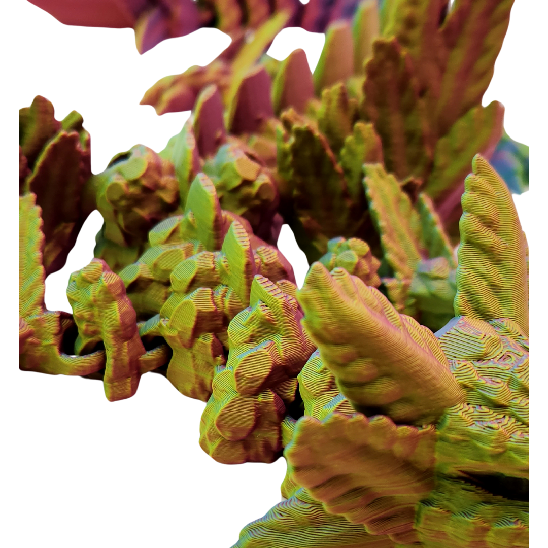 Großer Axolotl Drache mit Flügel