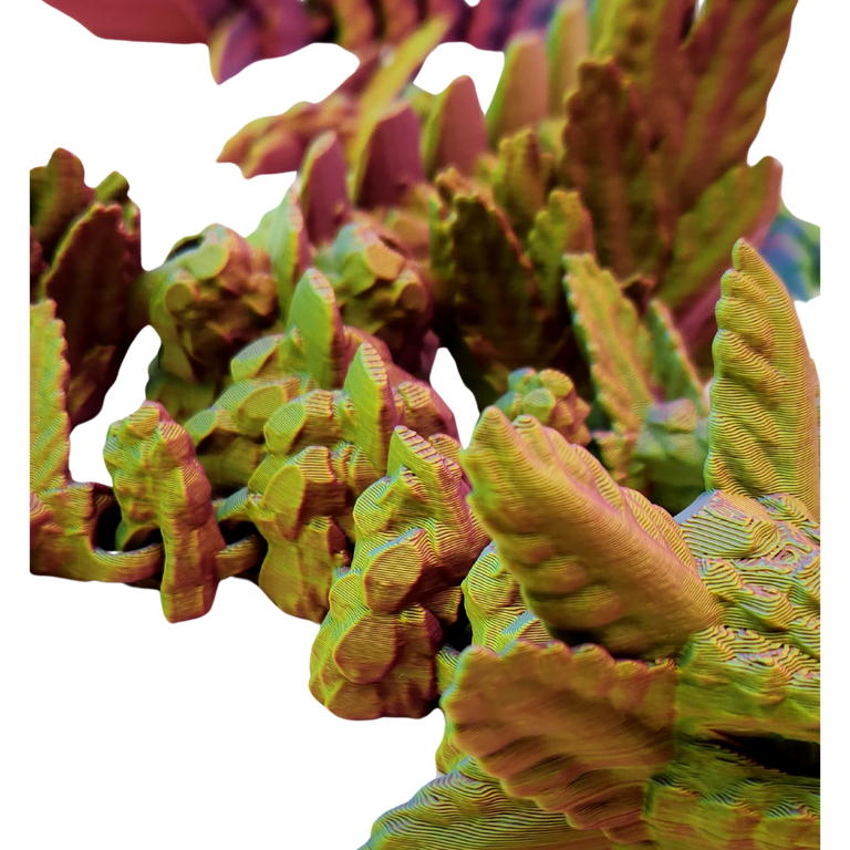 Großer Axolotl Drache mit Flügel