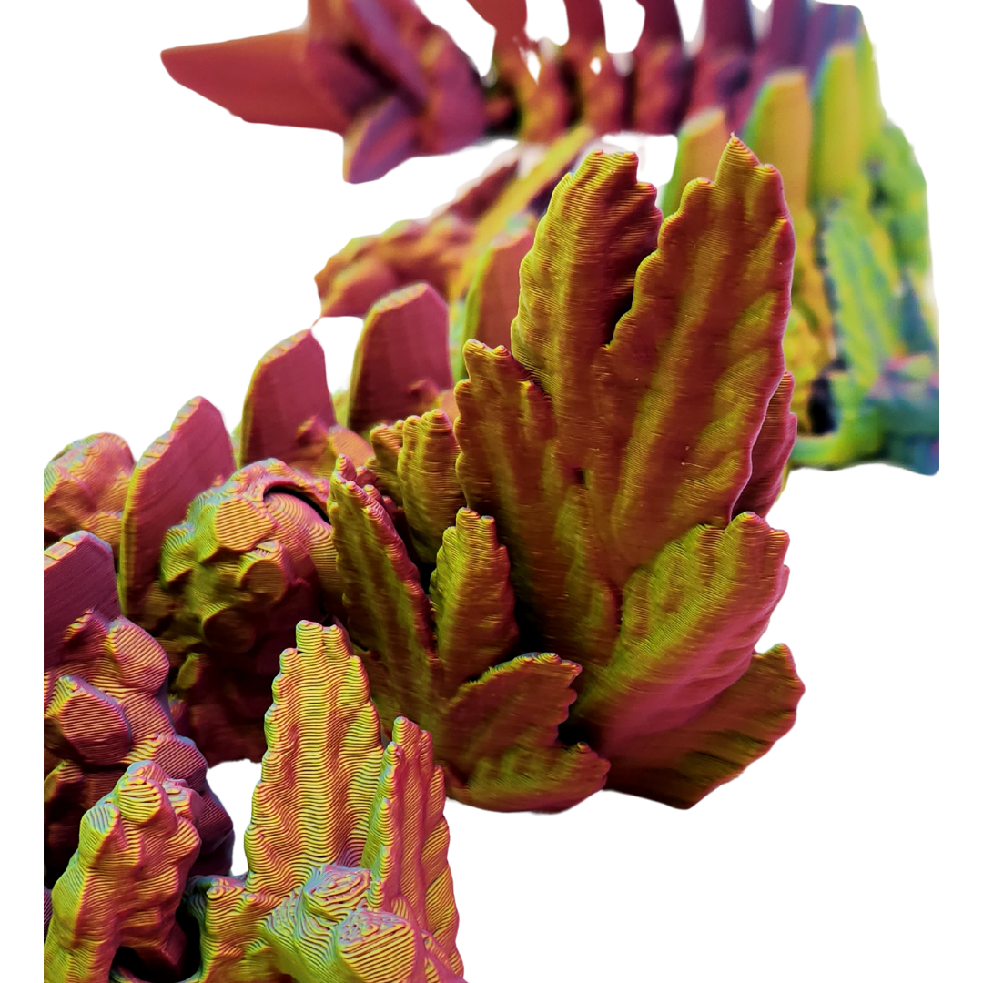 Großer Axolotl Drache mit Flügel