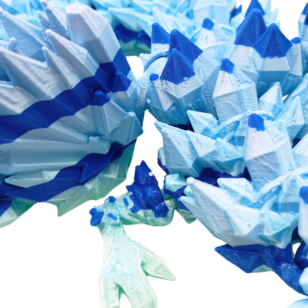 Kristall Drache mit Flügel (zweifarbig)