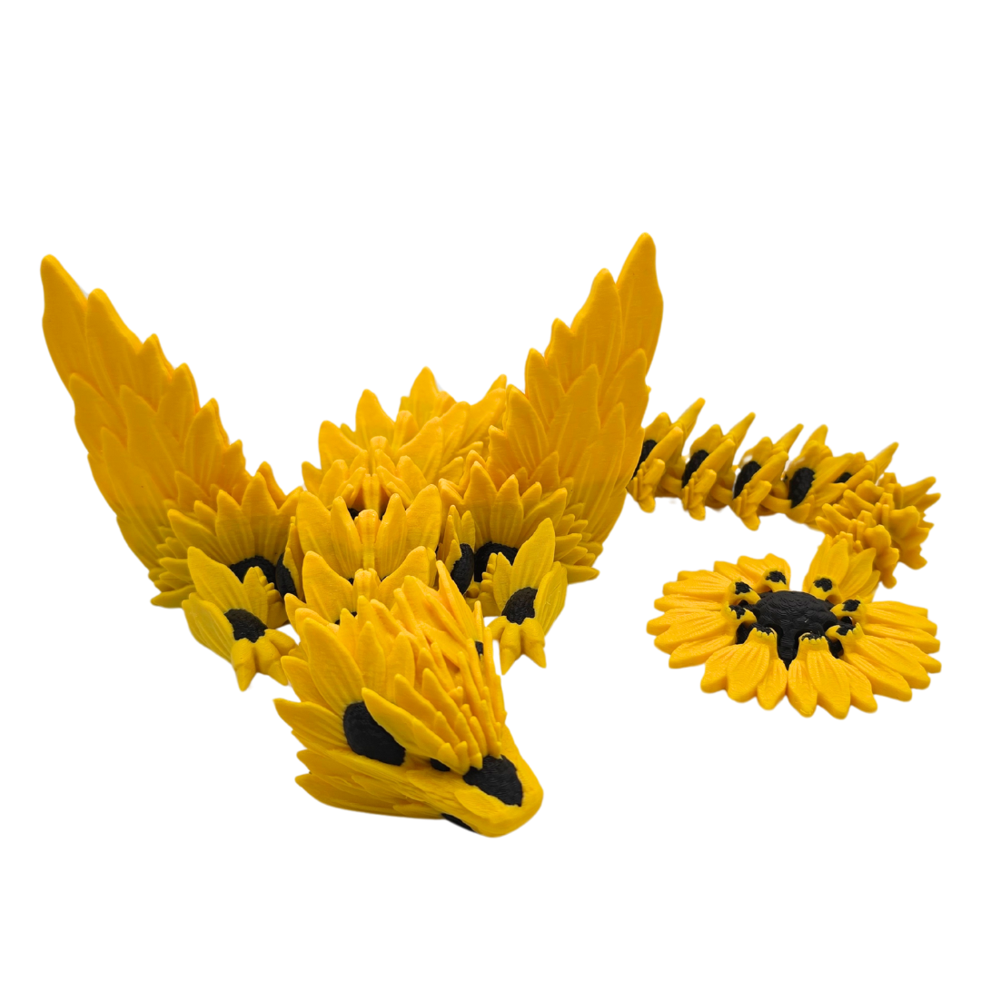 Der Sonnenblumendrache ist ein großer blütenartigen Drache