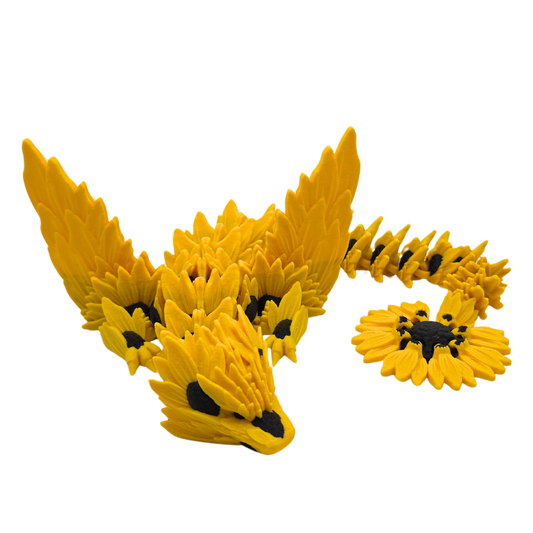 Der Sonnenblumendrache ist ein großer blütenartigen Drache